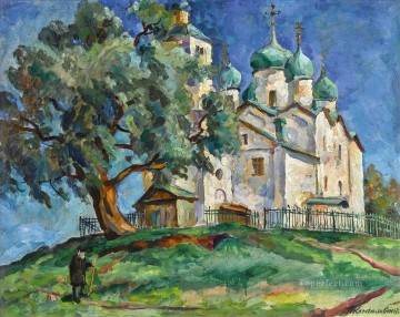 CHURCH OF SAINTS BORIS AND GLEB IN NOVGOROD Petr Petrovich Konchalovsky Oil Paintings